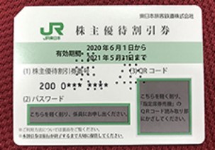 JR東株主優待券